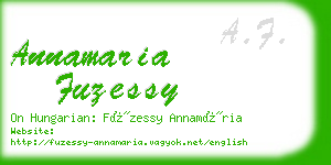 annamaria fuzessy business card