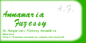 annamaria fuzessy business card